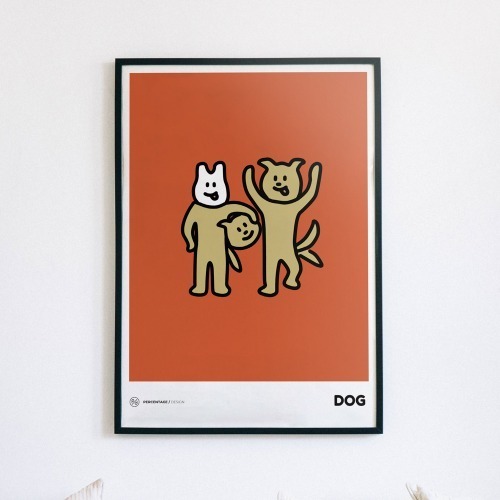 [포스터] 강아지와 토끼 A3