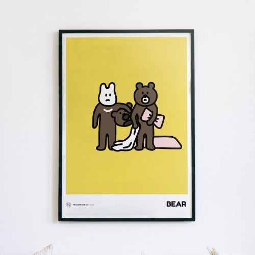 [포스터] 곰과 토끼 A3