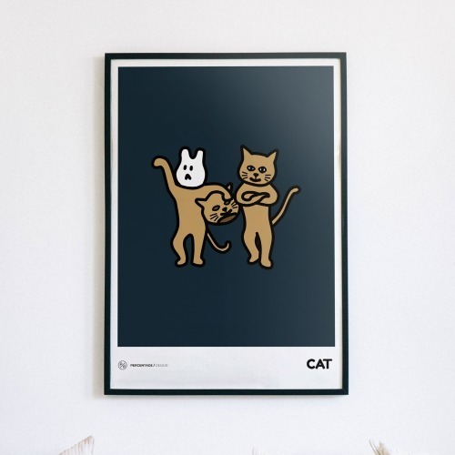 [포스터] 고양이와 토끼 A3